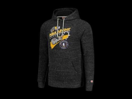 NBA Homage 2024 All-Star Game Pace Car Tri-Blend Raglan Pullover Hoodie Charcoal