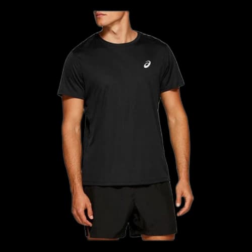 ASICS Silver Short Sleeve Top 'Performance Black'