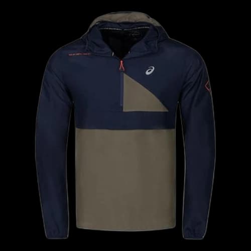ASICS Fujitrail Anorak Jacket 'Dark Navy Green'