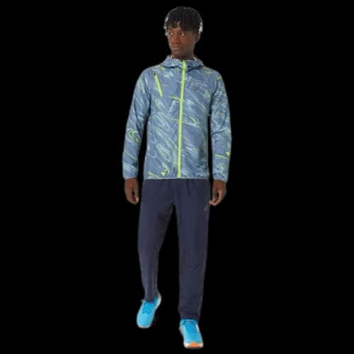 ASICS Water Repellent Graphic Woven Jacket 'Blue Green'