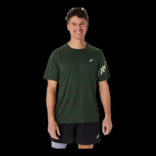 ASICS Icon Short Sleeve Top 'Rain Forest Glow Yellow'
