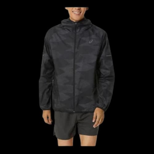 ASICS Packable Graphic Jacket Asia Sizing 'Performance Black'