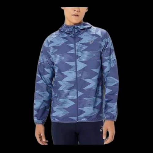 ASICS Packable Graphic Jacket Asia Sizing 'Thunder Blue'