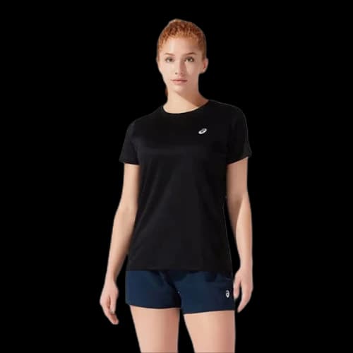 ASICS Silver Short Sleeve Top 'Performance Black' (Women's)