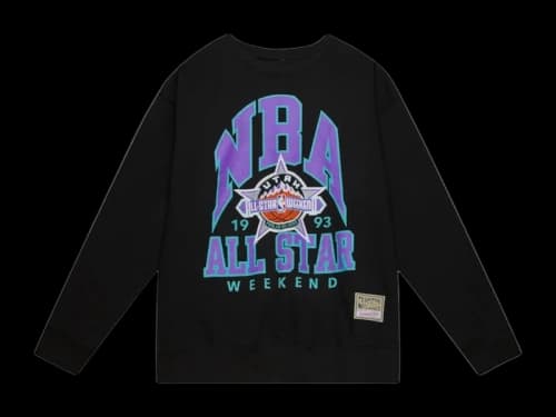 NBA 1993 All-Star Weekend Hardwood Classics Space Pullover Sweatshirt Black