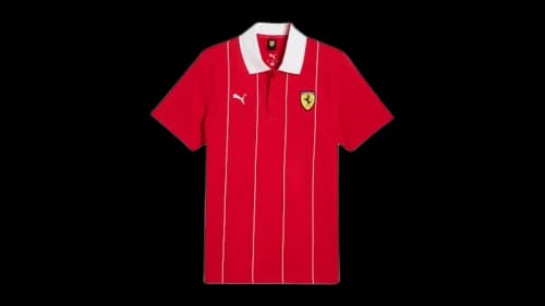 Puma Scuderia Ferrar Race Premium Jacquard Polo Red