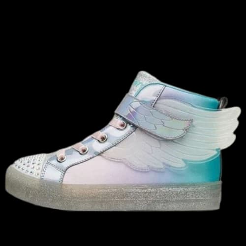 (GS) Skechers Shuffle Brights 'Silver Blue'