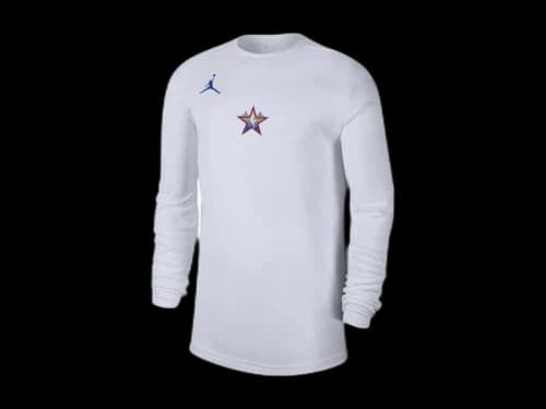NBA 2025 All-Star Game Jordan Legend Performance Long Sleeve T-shirt White
