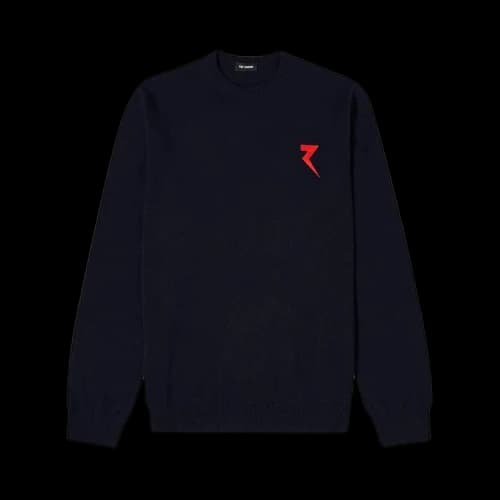 Raf Simons Embroidered Round Neck Knit 'Black'