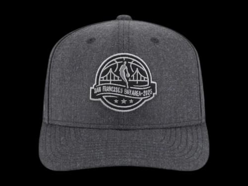 NBA x New Era 2025 All-Star Game Circle Logo Blackout 9Seventy Adjustable Hat Black