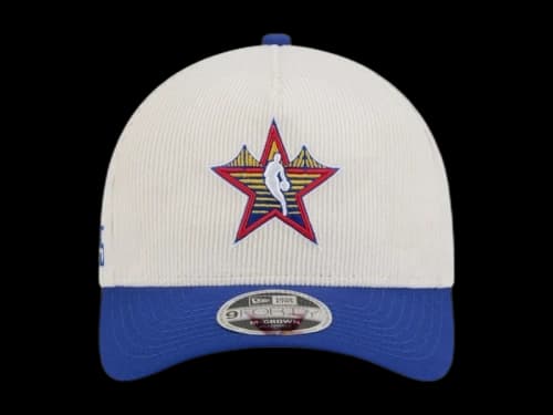 NBA 2025 All-Star Game New Era Big Star Corduroy A-Frame 9Forty Adjustable Hat White