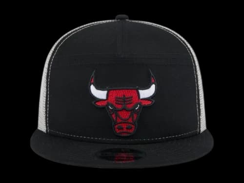 NBA Chicago Bulls New Era Victory Grove Split Panel 9Fifty Snapback Hat Black
