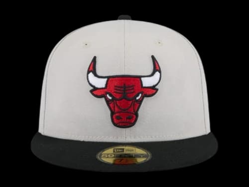NBA Chicago Bulls New Era Victory Grove Vintage Sidepatch Sneaker 59Fifty Fitted Hat Stone