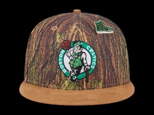 NBA Boston Celtics New Era Camo Victory Grove Forest Sneaker Pin 9Fifty Snapback Hat Camo