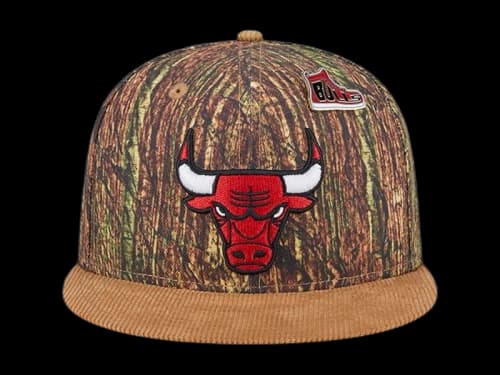 NBA Chicago Bulls New Era Camo Victory Grove Forest Sneaker Pin 9Fifty Snapback Hat Camo