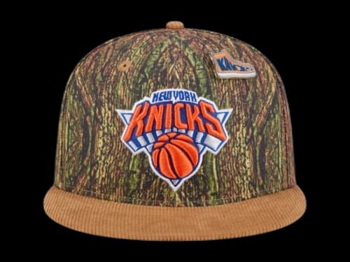 NBA New York Knicks New Era Camo Victory Grove Forest Sneaker Pin 9Fifty Snapback Hat Camo