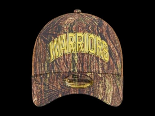 NBA Golden State Warriors New Era Camo Victory Grove Forest A-Frame Trucker 9Forty Adjustable Hat Camo