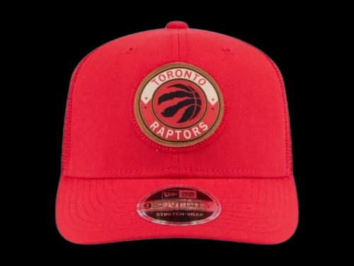 NBA Toronto Raptors New Era Victory Grove Circle Patch 9Seventy Adjustable Hat Red