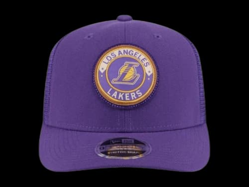 NBA Los Angeles Lakers New Era Victory Grove Circle Patch 9Seventy Adjustable Hat Purple