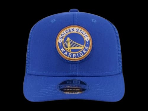 NBA Golden State Warriors New Era Victory Grove Circle Patch 9Seventy Adjustable Hat Blue
