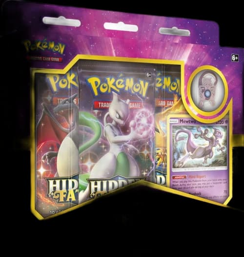 2019 Pokemon TCG Hidden Fates Pin Collection Mewtwo