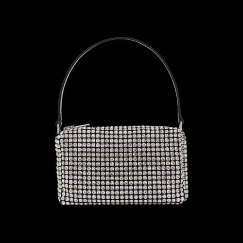 Alexander Wang Chain Mesh Rhinestone Pouch 'White'