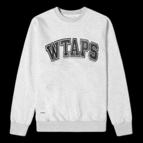 WTAPS Dawn. Design Crew Neck / Sweatshirt. Copo Letters Printed Pullover Sweatshirt Unisex Light Grey