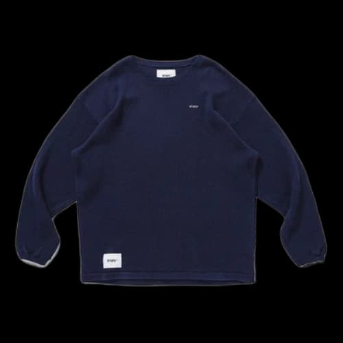 WTAPS Logo Printing Long-Sleeve Men Navy Blue