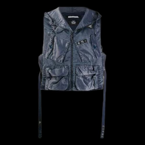 NEIGHBORHOOD Cargo hooded Sleeveless Jacket Blue