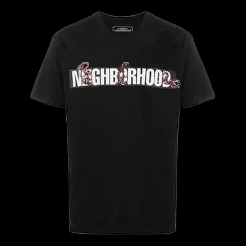 NEIGHBORHOOD Rattlesnake Printing Short Sleeve Black