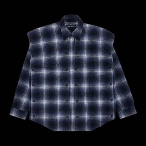 Y/Project Snap Off Panel Hood Overshirt 'Blue/Grey'