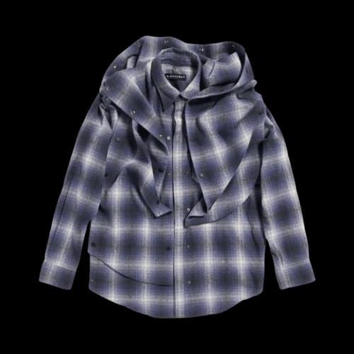 Y/Project Snap Off Panel Hood Overshirt 'Blue'