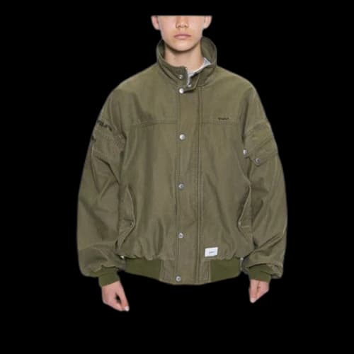 WTAPS Fad / Jacket Cotton Satin Letters Logo Printed Jacket Men
