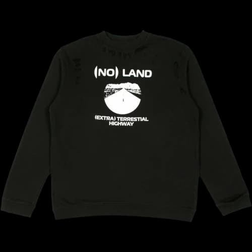 Raf Simons Redux Destroyed Print Crew Neck Sweater 'Black'