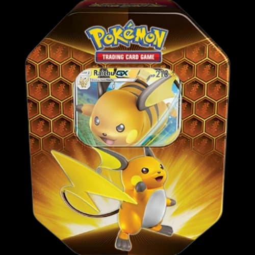 2019 Pokemon Hidden Fates Raichu Tin