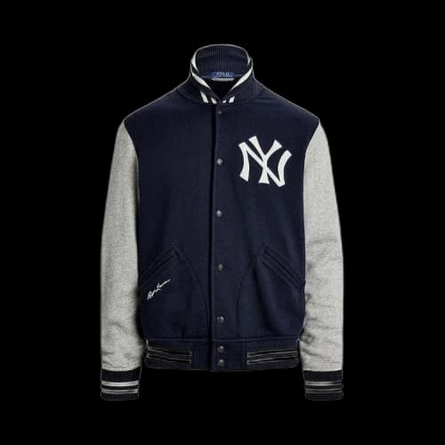Polo by Ralph Lauren x New York Yankees Full-Snap Varsity Jacket 'Navy'
