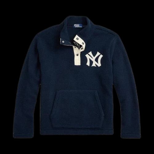 Polo by Ralph Lauren x New York Yankees Lined Vintage Fleece Quarter-Snap Jacket 'Navy'