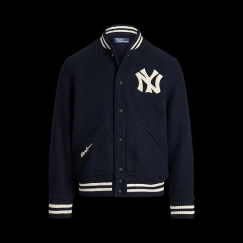 Polo by Ralph Lauren x New York Yankees Lined Full-Snap Bomber Jacket 'Navy'