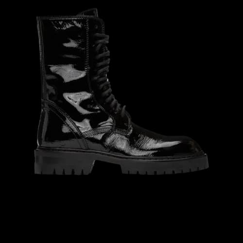 Ann Demeulemeester Lace Up Ankle Boot 'Black Patent' (Women's)