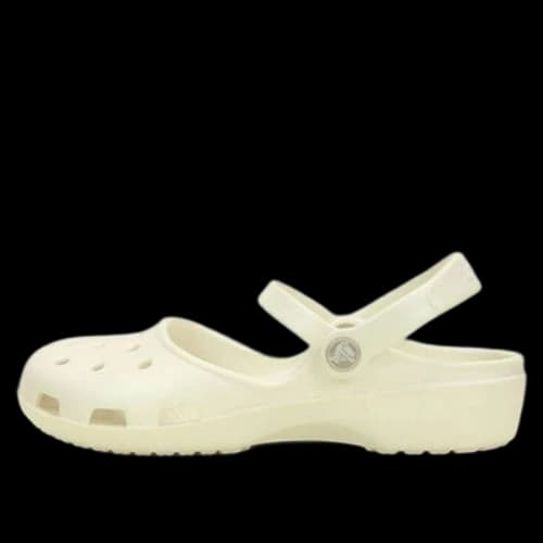Crocs Classic Clog Beach White Sandals (Women's)