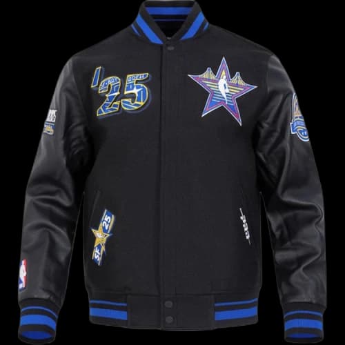 NBA 2025 All-Star Game Pro Standard Wool Varsity Full-Snap Jacket Black