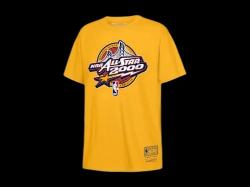 NBA Gold 2000 All-Star Game Circle Logo T-shirt Gold