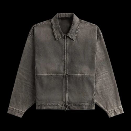 Fear of God Essentials Denim Trucker Jacket 'Vintage Black'