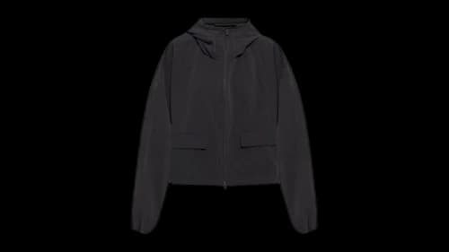 Fear of God Essentials Women's Cropped Hooded Jacket Black