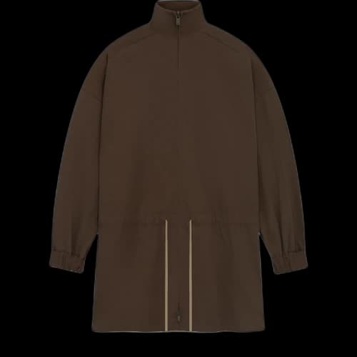 Fear of God Essentials Military Nylon Mockneck Anorak Brown