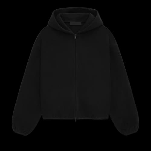 Fear of God Essentials Brushed Hooded Bomber Jacket 'Black'