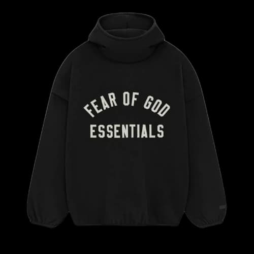 Fear of God Essentials Brushed Hoodie Black