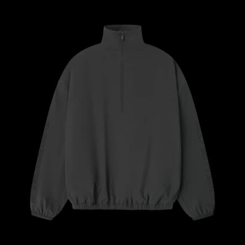 Fear of God Essentials Womens Nylon Half Zip Track Jacket Iron Grey