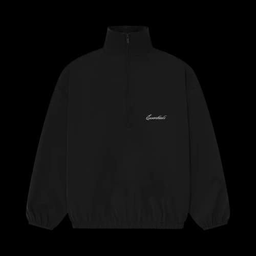 Fear of God Essentials Sporty Nylon Half Zip Jet Black