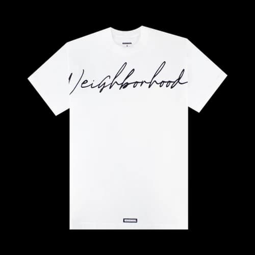 Neighborhood Script Tee 'White'